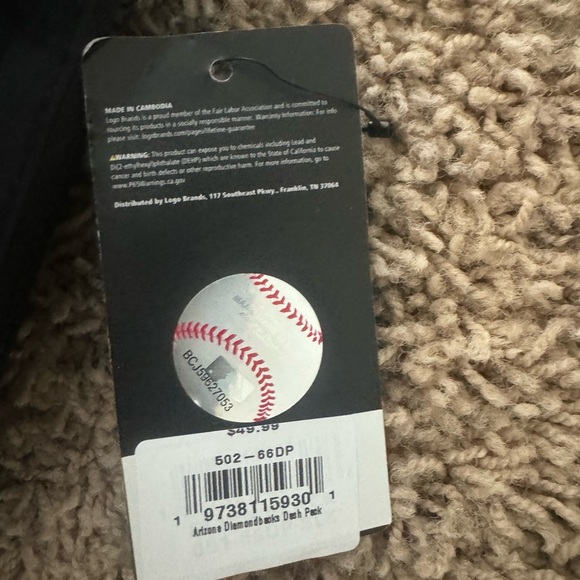 New with tags Arizona Diamondbacks Game Day Bag - Picture 3 of 5